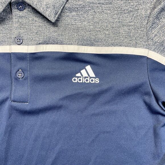 Adidas Golf Polo Shirt Men’s Medium Blue Gray Heather Short Sleeve 027579 - Picture 2 of 9